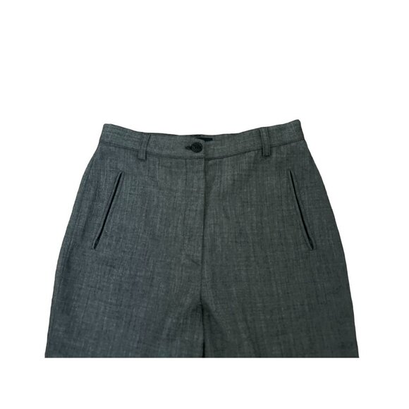 Made in Italy GILMAR Wool Riding Pants Grey High Rise Leather Inserts Size 42/6 - Picture 3 of 9